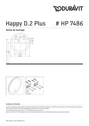 DURAVIT Happy D.2 Plus HP 7486 Notice De Montage