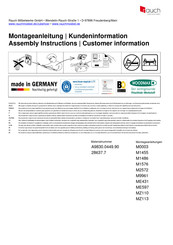 Rauch M2572 Instructions De Montage