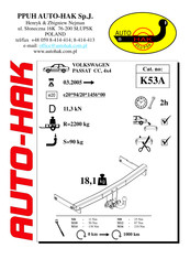 AUTO-HAK K53A Instructions De Montage