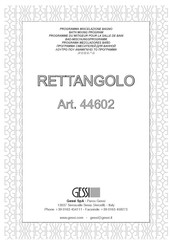 Gessi RETTANGOLO 44602 Manuel D'installation