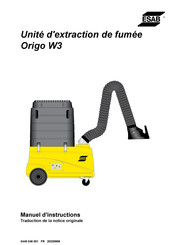 ESAB Origo Vac Cart W3 Manuel D'instructions