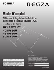 Toshiba REGZA 40XF550U Mode D'emploi