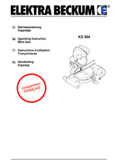 Elektra Beckum KS 304 Instructions D'utilisation