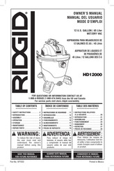 RIDGID HD12000 Mode D'emploi