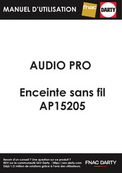 Audio Pro AP15205 Guide De Démarrage Rapide