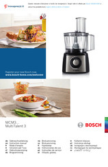 Bosch MultiTalent 3 MCM3100W Mode D'emploi