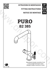 IB RUBINETTERIE PURO B2385CS Instructions D'installation