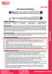 Bgs Technic BGS 960 Mode D'emploi