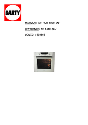 Electrolux ARTHUR MARTIN 1538365 Mode D'emploi