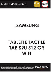 Samsung TAB S9U Mode D'emploi