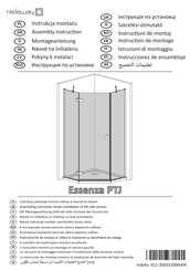 Radaway Essenza PTJ Serie Instructions De Montage