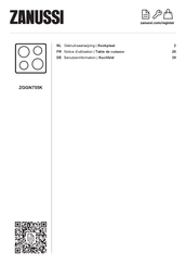 Zanussi ZGGN755K Notice D'utilisation