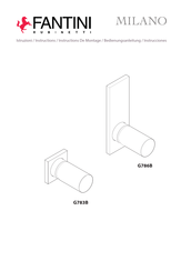 Fantini Rubinetti MILANO G786B Instructions De Montage