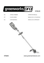 GreenWorks Pro ST80L00 Manuel De L'utilisateur