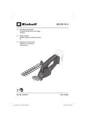 EINHELL GC-CG 18 Li Mode D'emploi