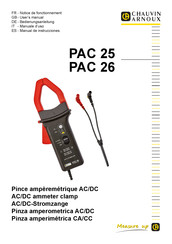 Chauvin Arnoux PAC 25 Notice De Fonctionnement