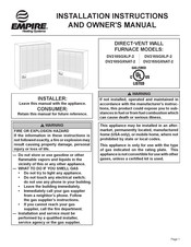 Empire Heating Systems DV210SGXLP-2 Instructions D'installation Et Manuel Du Propriétaire