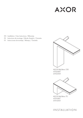 Axor MyEdition 230 47022001 Instructions De Montage / Mode D'emploi / Garantie