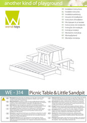 wendi toys Picnic Table & Little Sandpit Instructions D'installation