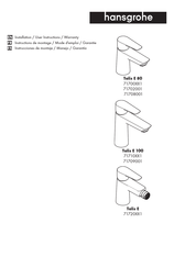 Hansgrohe Talis E 100 717101 Serie Instructions De Montage / Mode D'emploi / Garantie