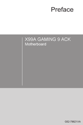 MSI X99A GAMING 9 ACK Mode D'emploi