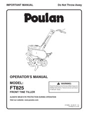 Poulan FT825 Manuel De L'opérateur