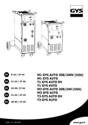 GYS M3 GYS AUTO 208/240 USA Mode D'emploi