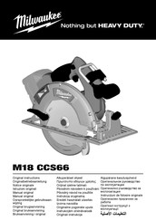 Milwaukee M18 CCS66 Notice Originale