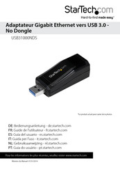 StarTech USB31000NDS Guide De L'utilisateur