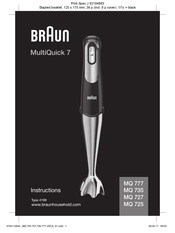 Braun MultiQuick 7 MQ 727 Manuel D'instructions