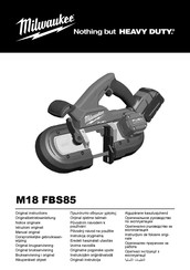 Milwaukee M18 FBS85 Notice Originale