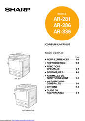 Sharp AR-336 Mode D'emploi