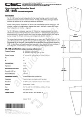 QSC SR-110B Mode D'emploi