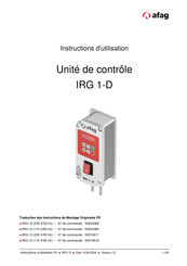 Afag IRG 1-D Instructions D'utilisation