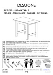 Diagone URBAIN TABLE E56 010 Instructions De Montage