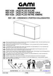 Gautier JAZZ PLUS K28 350 Instructions De Montage