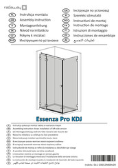 Radaway Essenza Pro KDJ Serie Instructions De Montage