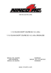 ninco4rc 1/16 VOLKAN SHORT COURSE SC-16 2,4Ghz Manuel De L'utilisateur