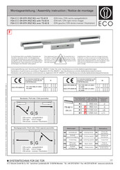 Eco FSA ECO SR-EFR Notice De Montage