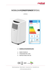 Rotel MOBILEAIRCONDITIONER797CH1 Mode D'emploi