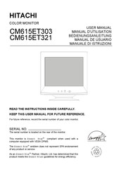 Hitachi CM615ET303 Manual D'utilisation