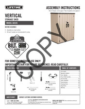 Lifetime VERTICAL 60326 Instructions D'assemblage