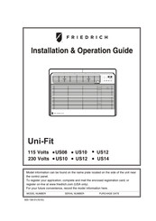 Friedrich US14 Manuel D'installation