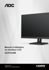 AOC Q27E3UAM Manuel D'utilisation