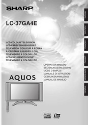 Sharp AQUOS LC-37GA4E Mode D'emploi