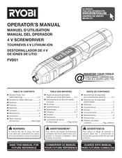 Ryobi FVD01 Manuel D'utilisation