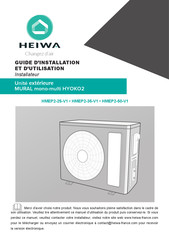 HEIWA HMEP2-25-V1 Guide D'installation Et D'utilisation