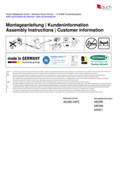 Rauch M2298 Instructions De Montage