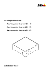 Axis Companion Recorder 4CH 1TB Guide D'installation
