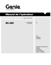 Terex Genie SX-180 Manuel De L'opérateur